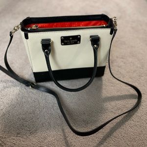 Authentic Kate Spade Berkeley Lane Quinn Satchel in Ivory/Black